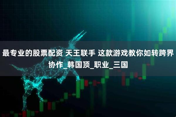 最专业的股票配资 天王联手 这款游戏教你如转跨界协作_韩国顶_职业_三国