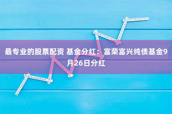 最专业的股票配资 基金分红：富荣富兴纯债基金9月26日分红